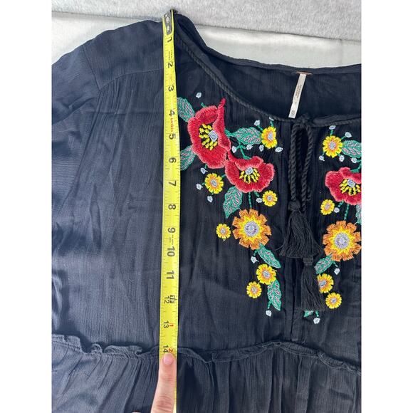 Free People Women's sz XS Oversized Spell On You Embroidered Dress Tunic BOHO - Picture 11 of 12